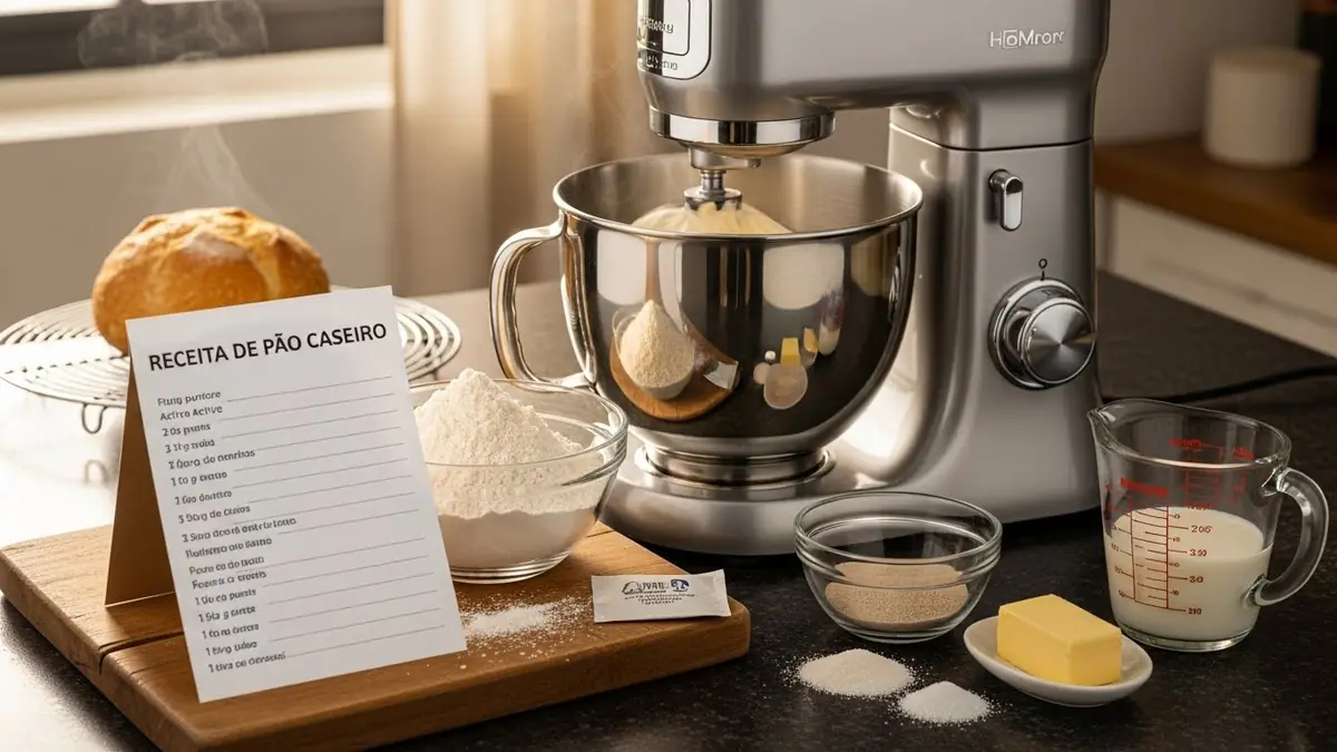 Receita de Pão na Batedeira Planetária